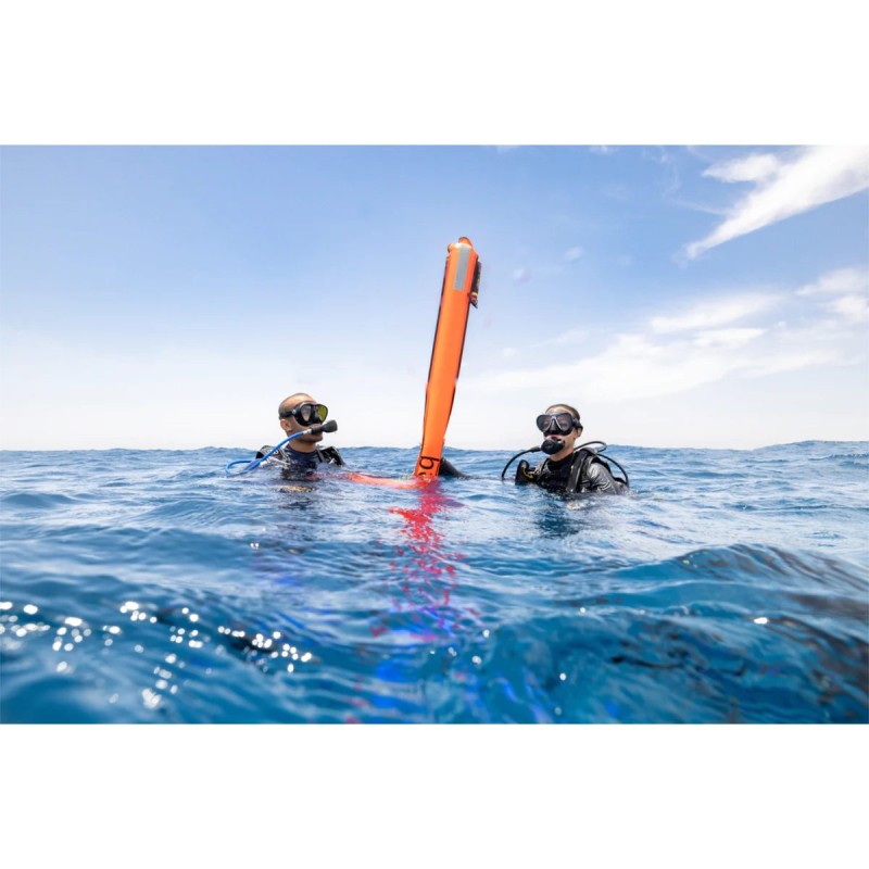 Diver triggering onboard alarm with ENOS autonomous maritime safety system