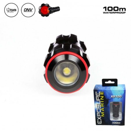 Mini waterproof RED LED flashlight - Exposure Marine XS100-R Mini waterproof RED LED flashlight - Exposure Marine XS100-R