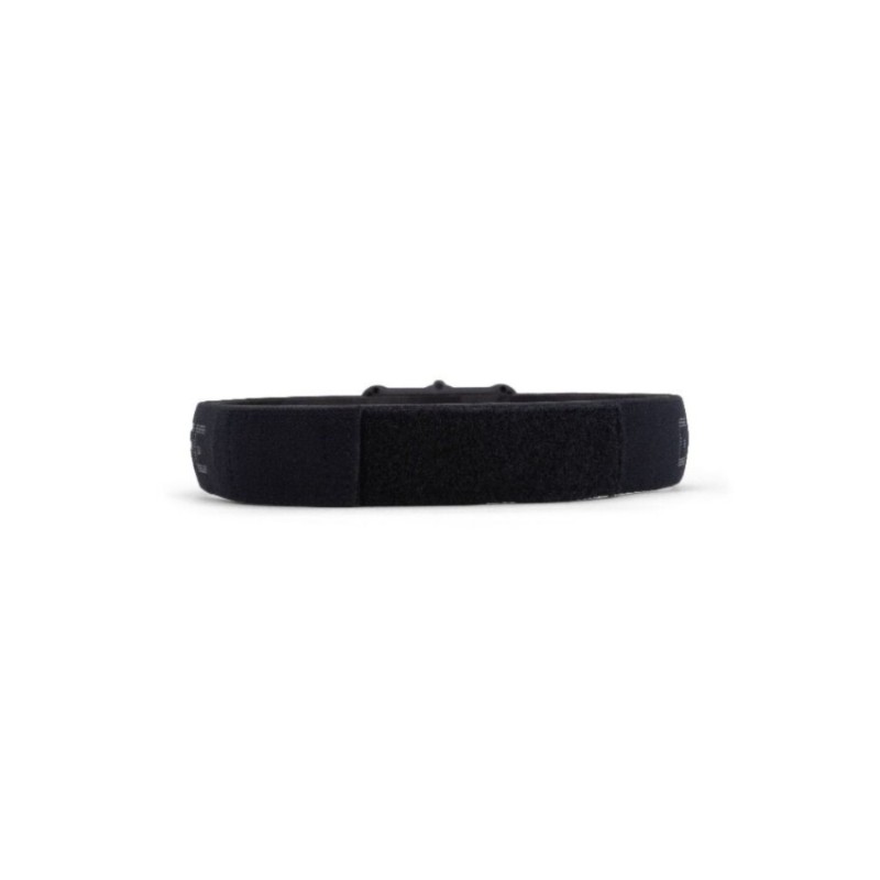 Adjustable headband with wide hook-and-loop strap for precise fitting