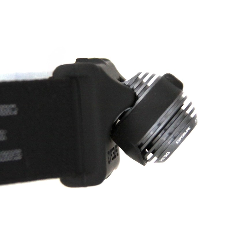 Exposure HTGO head torch body made from ABS polymer and anodised aluminium 6063