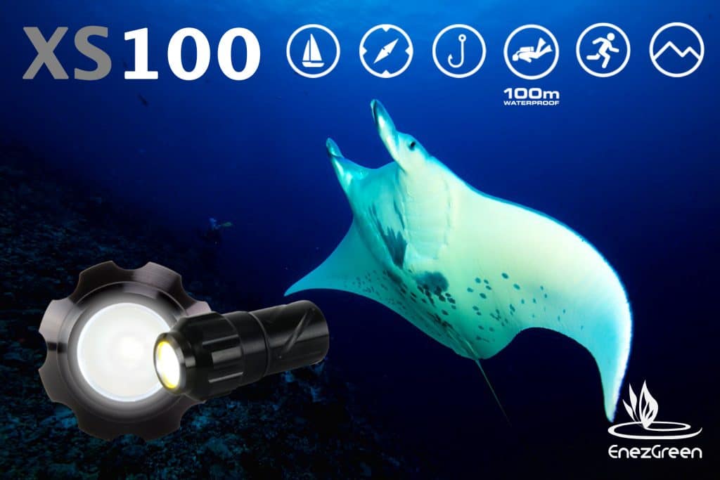 Avec sa conception robuste et ergonomique, la mini lampe torche XS100 est un caisson aluminium étanche à 100 mètres de profondeur pour une taille de seulement 55 millimètres de long. Un flux lumineux de 150 lumens pour une lampe ultra-compacte avec une autonomie de 1 à 10 heures.